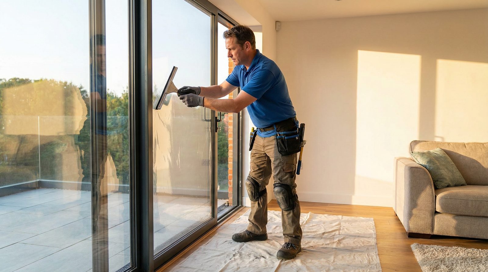 Instalação profissional de película para vidro pela Nova Film em Campinas